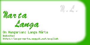 marta langa business card